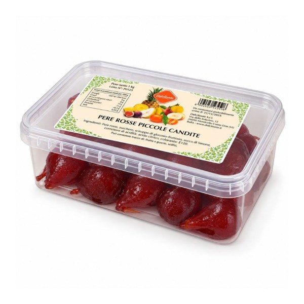 Pere Rosse Piccole Intere Candite 1 kg