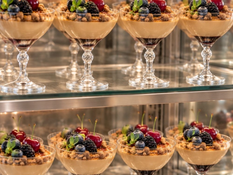 Pannacotta al Caramello e Frutti Rossi: dessert in bicchiere cremoso 